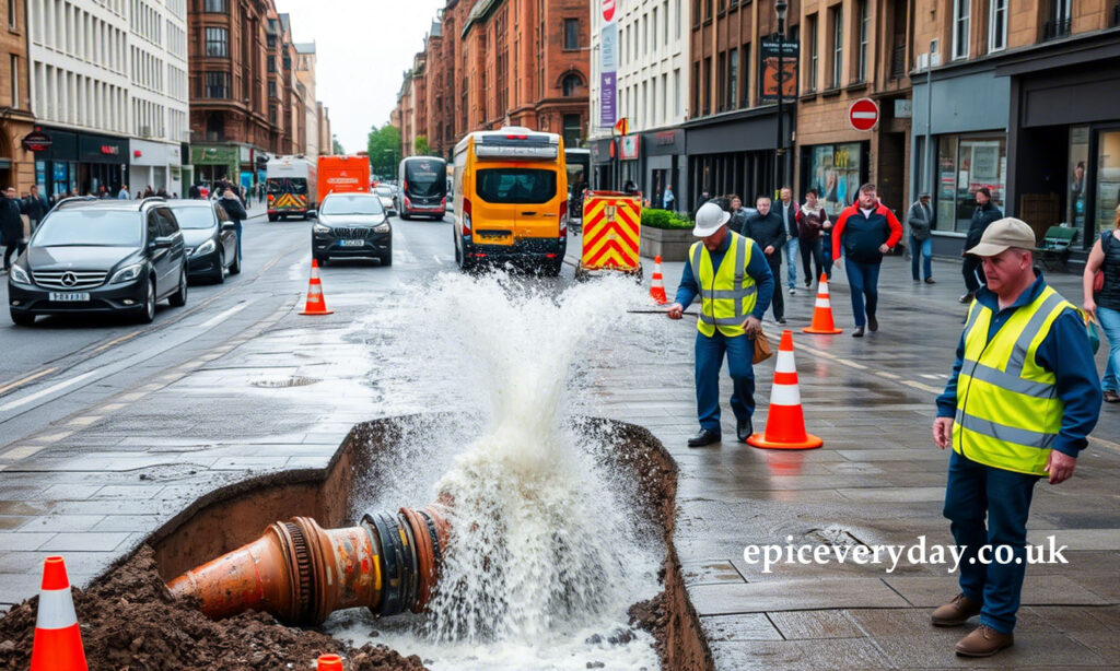 glasgow water main break shettleston road